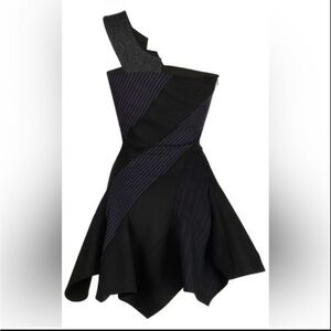 MONSE Deconstructed Midnight Suiting Mini Dress 6